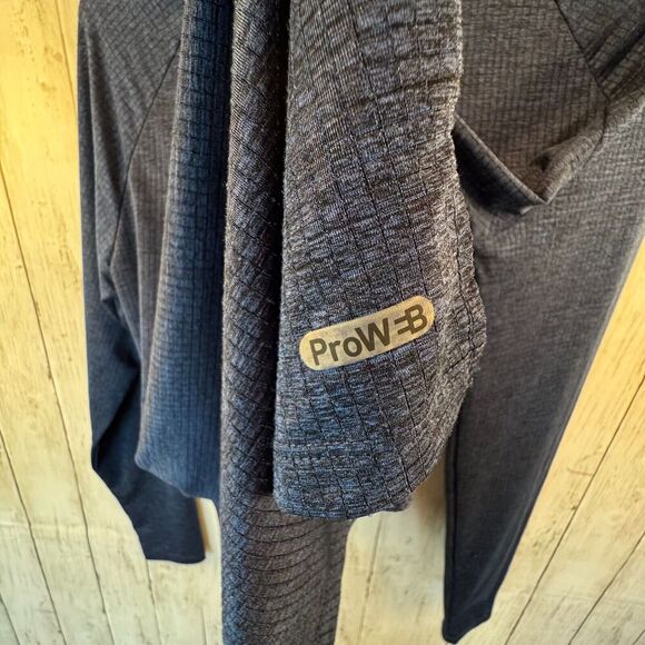 Spyder Active Shirt Men's Medium Blue 1/4 Zip Long Sleeve Pullover Mock Neck - Picture 4 of 7